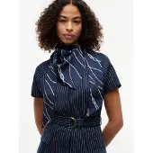 Tommy Hilfiger Doek 'Rope Print Pure' ecru / blauw / marine / kreeft