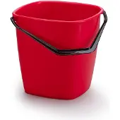 Durable dweilsemmer rechthoekig rood 9,5 liter met handgreep