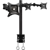 Techly bevestigingskit (spansysteem voor tafel, leidingen, scharnierende armen) voor 3 LCD-schermen - Zwart - Schermgrootte: 33-61 cm (13"-24")