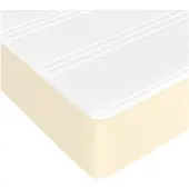 vidaXL Pocketveringmatras medium 80x200x20 cm kunstleer crèmekleurig