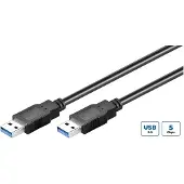 Microconnect - Câble USB - USB type A (M) pour USB type A (M) - USB 3.0 - 50 cm - noir