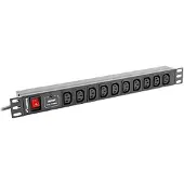Lanberg Pdu Rack Power Strip (1U.10A.7X Iec C13.2M)