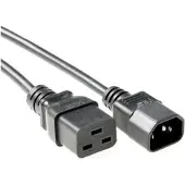 Microconnect PE0191420, 2 meter, C19-verlenger, C14-verlenger, H05VV-F, 250 V, 16 A