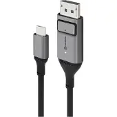 Alogic ULCDP02-SGR video kabel adapter 2 m DisplayPort USB Type-C Zwart, Grijs