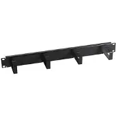 EFB Elektronik 699995TS 19" 1HE Kabelführungspanel, 4 Bügel, Stahl, schwarz