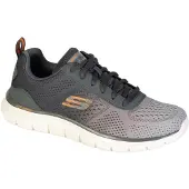 SKECHERS Sneakers laag 'Track Ripkent' grijs / olijfgroen / mandarijn
