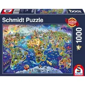 Schmidt - Legpuzzel - Ontdek onze wereld - 1000 stukjes - Volwassenen - vanaf 12 jaar
