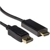 ACT Verloopkabel DisplayPort Mannelijk naar HDMI-A Mannelijk 3 M
