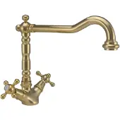 Pb Nostalgische klassieke gouden keukenkraan V1910 met draaibare uitloop 1150424170