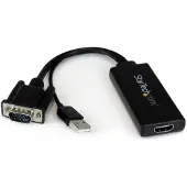 StarTech.com VGA to HDMI Adapter with USB Audio Power