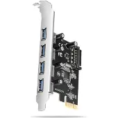Axagon PCEU-430RS 4 poorten PCI Express kaart PCIe x1