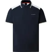 Hackett London Heren HS Colour Block navy polo (L), Katoen, Klassiek, Korte mouwen, Marineblauw HM5600123