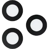 Eglo connect.z Fueva-Z Smart Inbouwlamp - Ø 8,5 cm - Zwart/Wit - Set 3 spots - Instelbaar wit licht - Dimbaar - Zigbee