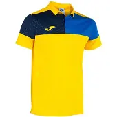Joma Crew V Korte Mouw Poloshirt Geel 5-6 Years Jongen