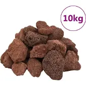 vidaXL Lavastenen 10 kg 5-8 cm rood