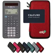 Texas Instruments TI-30X Prio MathPrint incl. WYNGS Beschermhoes Rood - Wetenschappelijke Rekenmachine - Basis Pakket
