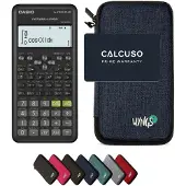 Casio fx-570ES Plus 2nd edition incl. WYNGS Beschermhoes Blauw - Wetenschappelijke Rekenmachine - Basis Pakket