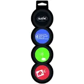 Aladine stempelinkt set voor kinderen zwart blauw groen rood.