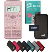 Casio fx-83GT X incl. beschermhoes Zwart & vakboek (64 pagina's, DIN A5) – Wetenschappelijke rekenmachine – Smart Set