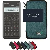 Casio fx-82MS 2nd edition incl. WYNGS Beschermhoes Turkoois - Wetenschappelijke Rekenmachine - Basis Pakket