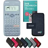 Casio fx-83GT X incl. beschermhoes Blauw & vakboek (64 pagina's, DIN A5) – Wetenschappelijke rekenmachine – Smart Set
