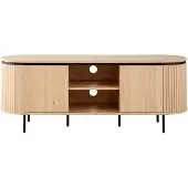 CALICOSY Tv-meubel met 2 deuren en zijkanten met groef l150 cm malaga