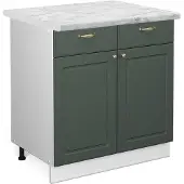 Vicco Fame-Line Keukenonderkast – 80 cm, WB Marmer Groen-Goud Landhuis