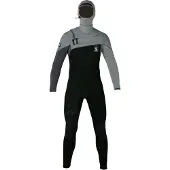 Brunotti - Gravity Wetsuit Heren - Hooded Fullsuit 6/4mm - Grijs - M