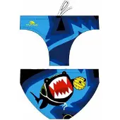 Turbo Shark Swimming Brief Blauw 11-12 Years Jongen