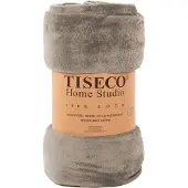 Tiseco Plaid Home Studio Cosy Taupe-240 x 220 cm