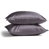 Silk Heaven 2x Zijden Kussensloop 80x80cm Antraciet Ritssluiting 19 Momme - Kussensloop set - Luxe Silk Kussensloop 100% moerbei zijde - Zijde kussensloop - - 80x80cm / Ritssluiting
