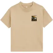 We fashion Shirt beige / lichtgrijs / oranje / zwart