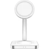 Force Power , 2-in-1 draadloze oplader, compatibel met MagSafe, 15W, wit