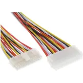 InLine ATX 20+4-pins (m) - ATX 24-pins (v) voedingskabel - 0,45 meter