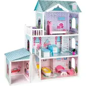 Small Foot houten vila deluxe 123 cm roze/blauw