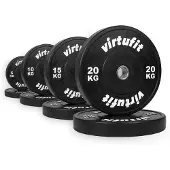 VirtuFit Bumper Plate Set - Olympische Halterschijven van Rubber - 100 kg