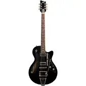 Duesenberg Starplayer TV Deep Black semi-akoestische gitaar met koffer