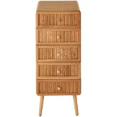 CALICOSY - Ladekast met 5 lades en latten front H100 cm - AVA