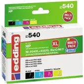 Edding Inktcartridge vervangt HP 934XL, 935XL, X4E14AE, C2P23AE, C2P24AE, C2P25AE, C2P26AE Compatibel Combipack Zwart, Cyaan, Magenta, Geel EDD-540 18-540