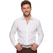 BOSS Slim-fit overhemd in gemakkelijk te strijken katoenen popeline met stretch Maat 41L