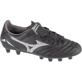 Mizuno Morelia Neo IV Pro Gras Voetbalschoenen (FG) Zwart Zilver