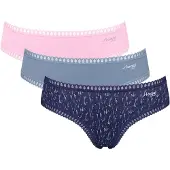 Sloggi Slip met kantranden in een set van 3 stuks, model 'Crush'