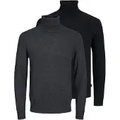 Jack & Jones Trui 'Emil Knit' zwart gemêleerd