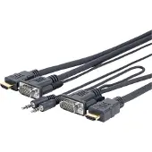 VivoLink HDMI- en VGA-kabel - - PROVGAHDMIFLY3 - 3m - Vliegende aansluiting - Hoge snelheid