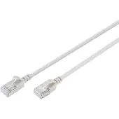 Digitus DK-1632-A-100S RJ45 Netwerkkabel, patchkabel CAT 6A, Kabel F/FTP 10 m Grijs Flexibel, Extreem dun, Halogeenvrij 1 stuk(s)