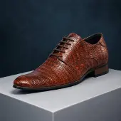 Lureaux Brown Reptile - - Nette Kleurrijke Schoenen Met - Of Zonder - Print - Heren