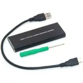 CoreParts MSUB8001, SSD-behuizing, M.2, PCI Express, USB-aansluiting, zwart