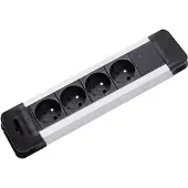 Bachmann Steckdosenleiste Connectus, 4x 2P+T, UTE, 2 m