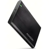 Axagon EE25-A6C, HDD/SSD-behuizing, 2.5", SATA, Serial ATA II, Serial ATA III, 5 Gbit/s, USB-aansluiting, zwart