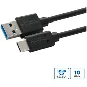 Microconnect USB3.2CA05, 0,5 meter, USB-A, USB-C, USB 3.2 Gen 2 (3.1 Gen 2), zwart